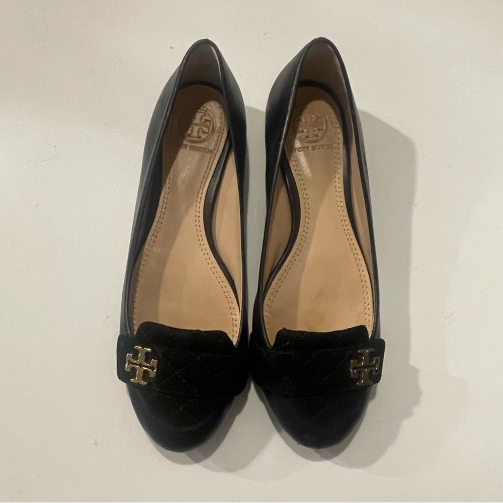Tory Burch leather Flats in Black - Picture 4 of 6